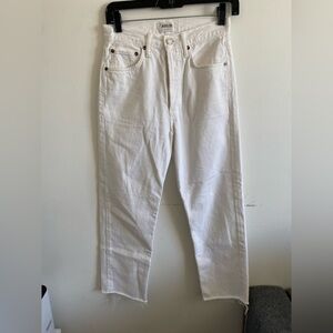 Agolde 90s Crop White Denim Jeans